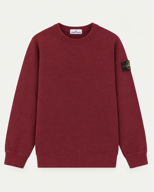 6100001 Brushed Organic Cotton Fleece Sweater Dark Red