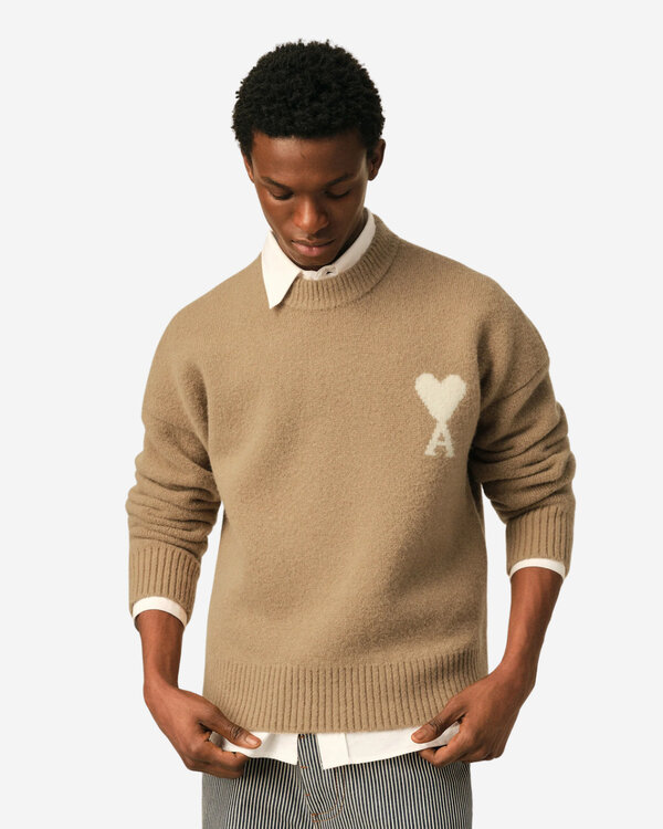 Ami De Coeur Crewneck Sweater Beige