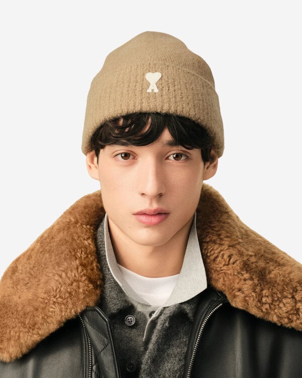 Red ADC Beanie Beige