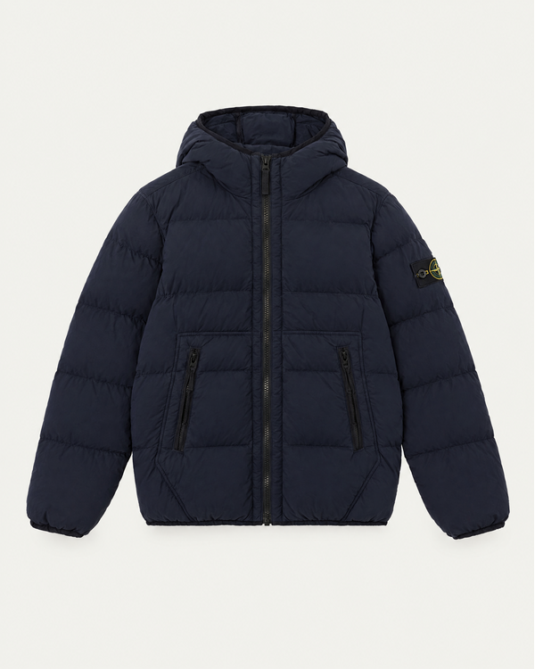 4100004 Seamless Tunnel Nylon Down Jacket Navy