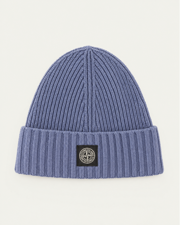 N100003 Ribbed Wool Cashmere Beanie Blauw
