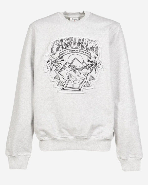 Eveil Ancestral Applique Classic Sweater Grijs