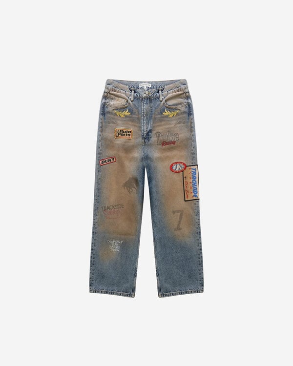 DR4 Trackside Washed Hose Blau