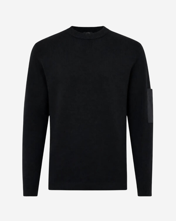 Round Longsleeve Sweater Schwarz