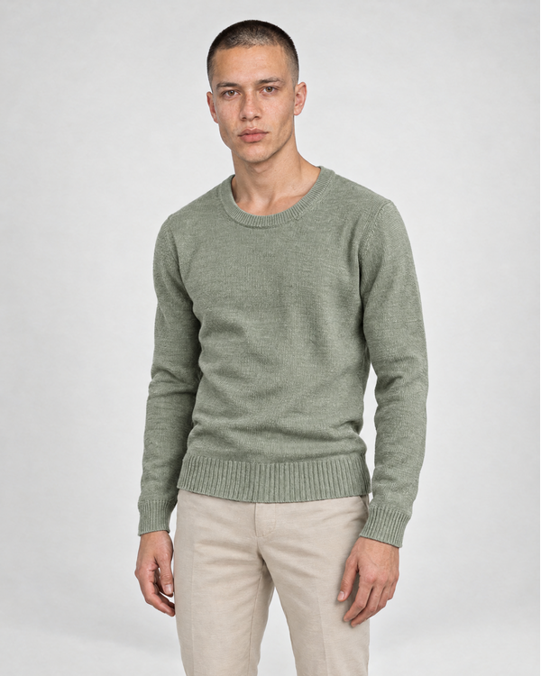 Crew L/Slv Sweater Light Green