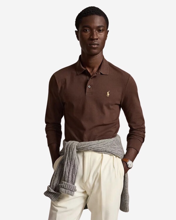 Long Sleeve Polo Shirt Bruin