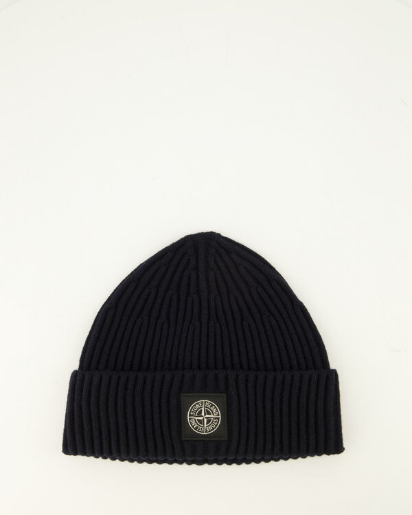 N100002 Full Rib Rws Wool Beanie Muts Navy