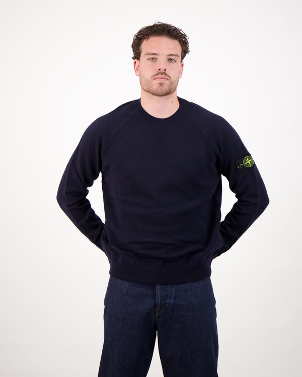 5100020 Plush Stitch Stretch RWS Wool Sweater Navy Blue