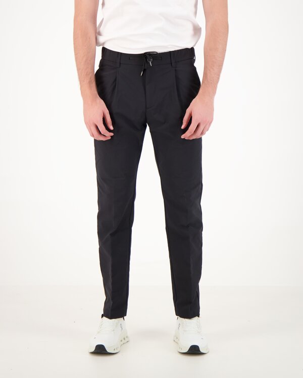 Technical Stretch Fabric Trousers Black