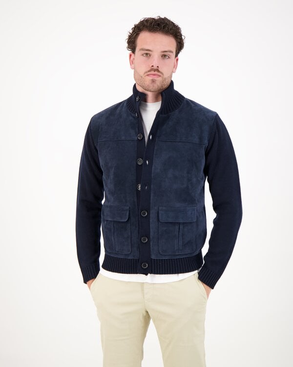 Strickjacke Blau