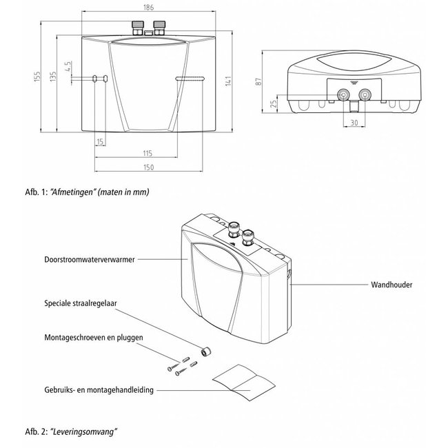 Clage Hydraulisch gestuurde kleine doorstromer 3,5 kW