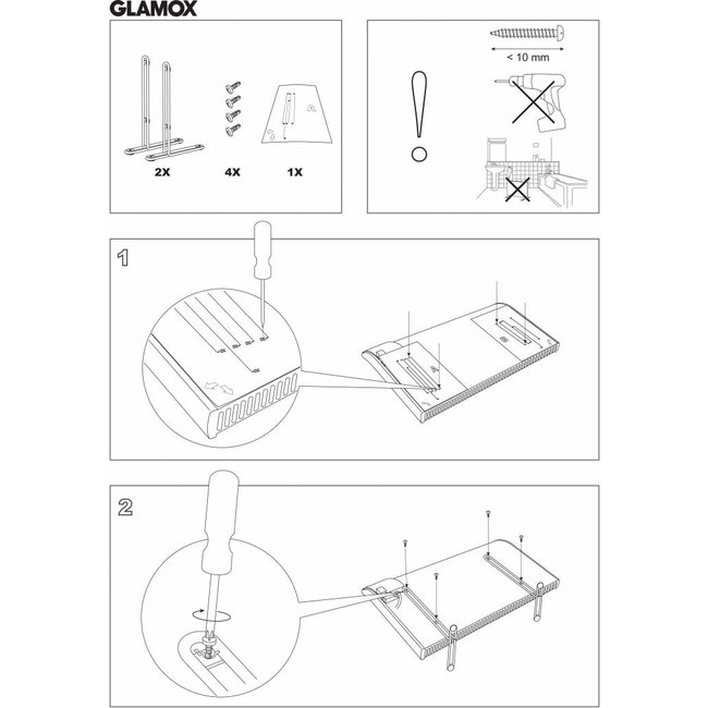 Adax Hoge voetsteun voor de Adax wandconvector