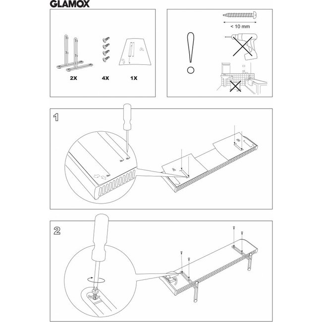 Adax Lage voetsteun voor de Adax wandconvector
