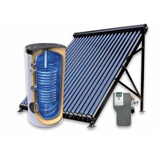 TechniQ 400L zonneboiler set (48HP) met (vloer)verwarming- en tapwaterondersteuning