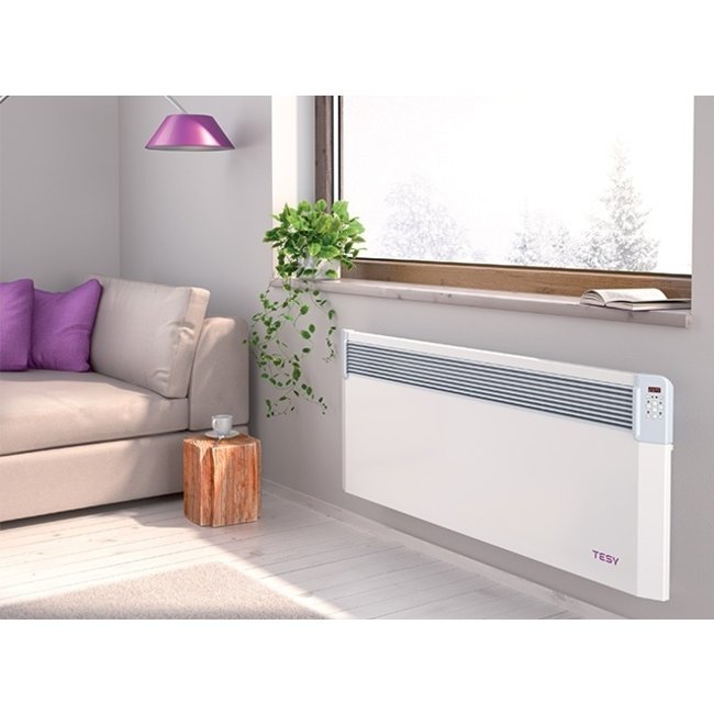 Tesy 2,5 kW elektrische wandconvector met  wifi  en app