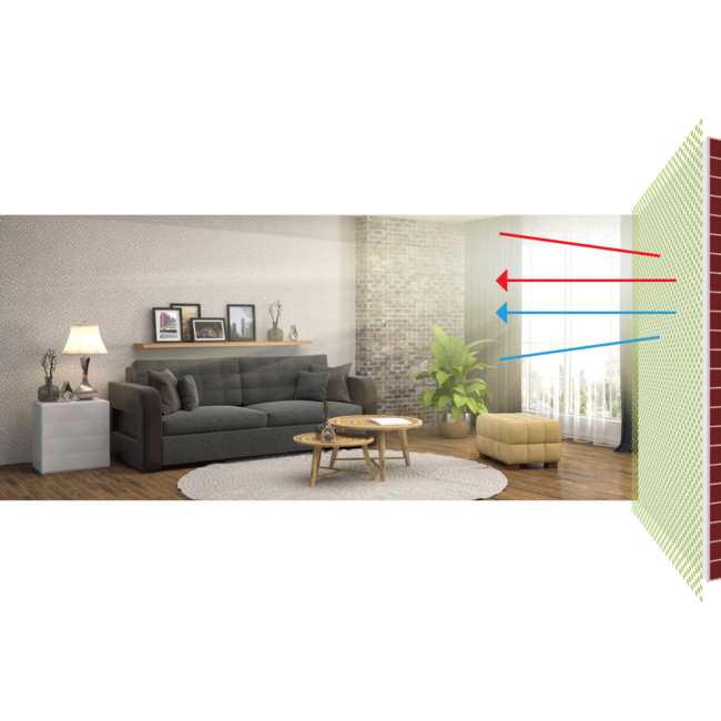 ClimateCoating Interieur- Thermoplus - energiebesparende muurverf - wit of kleur