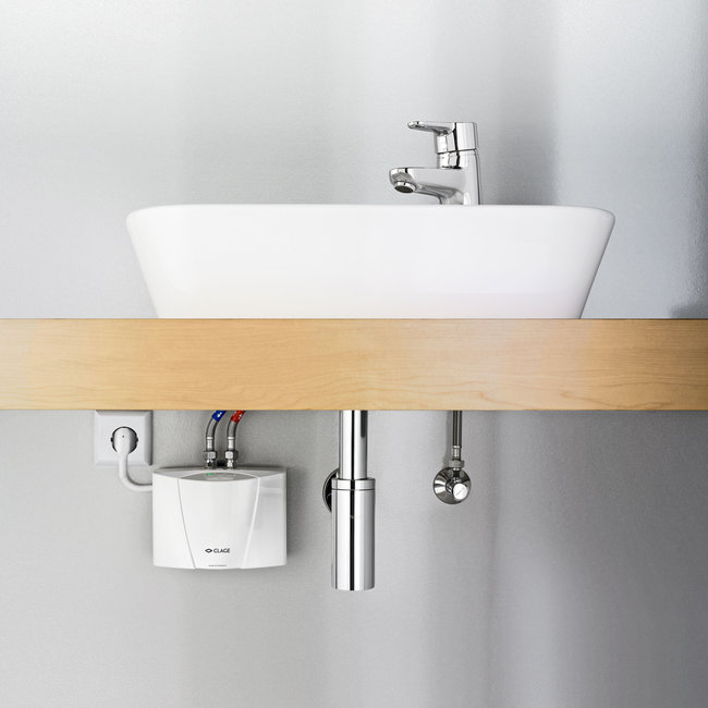 Clage Elektronisch geregelde kleine doorstromer 3,5 kW  met speciale wasbakkraan