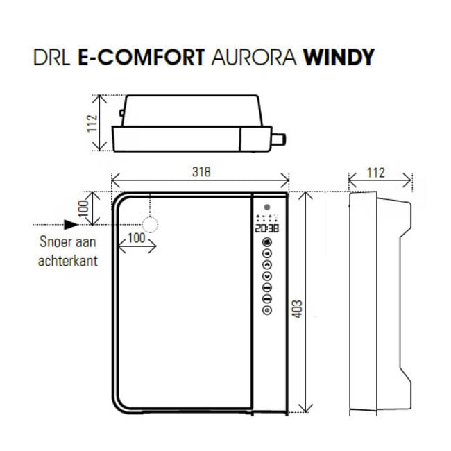 DRL products Aurora Windy Badkamerverwarming