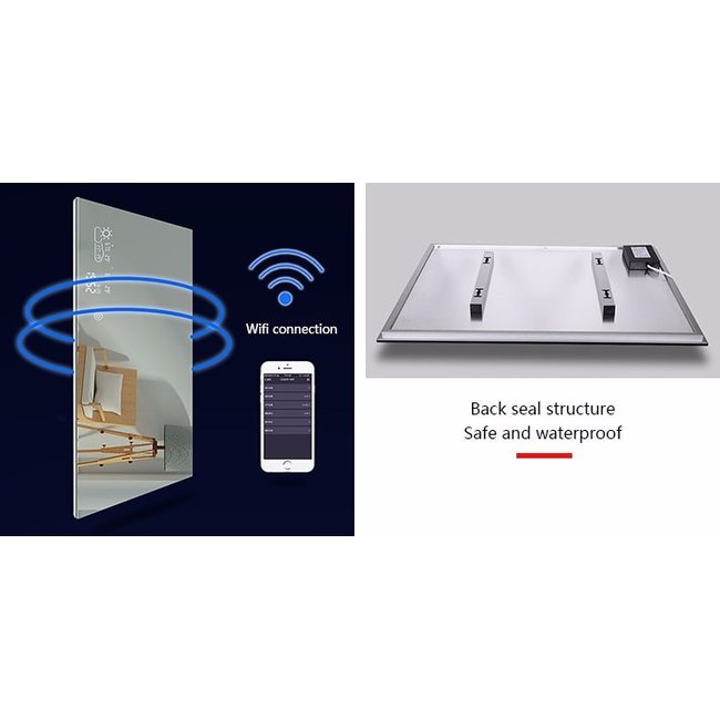 Quality heating Smart spiegel infrarood verwarming met led verlichting (500 Watt)