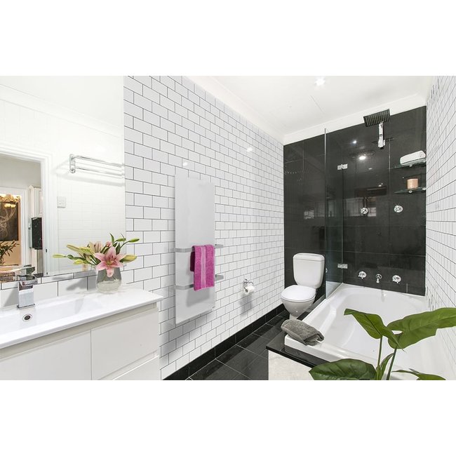 Herschel Select XLS Thermisch glazen infrarood paneel met handdoekdroger (500 of 700 Watt)