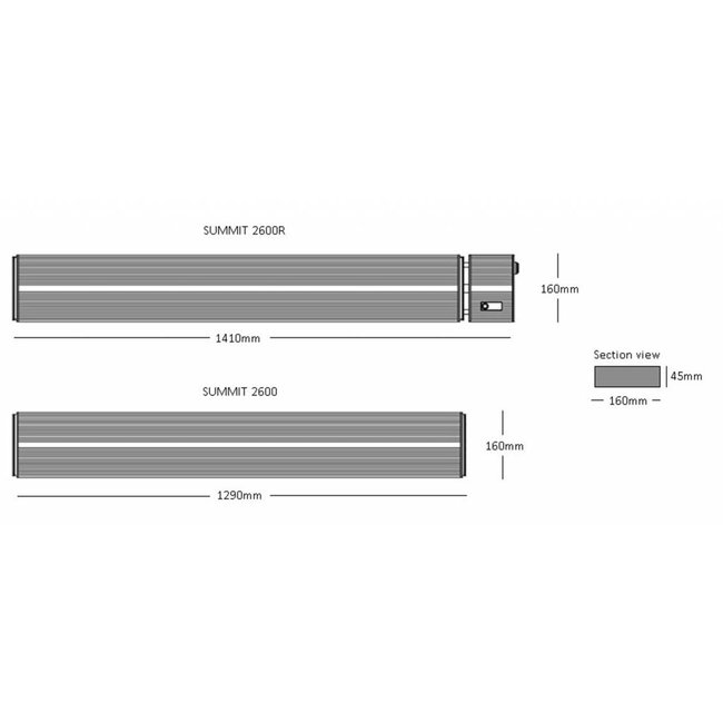 Herschel Herschel - Summit - Krachtige elektrische terrasheater 2600W