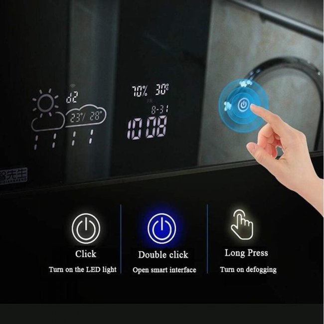 Quality heating Smart spiegel infrarood verwarming met led verlichting (500 Watt)