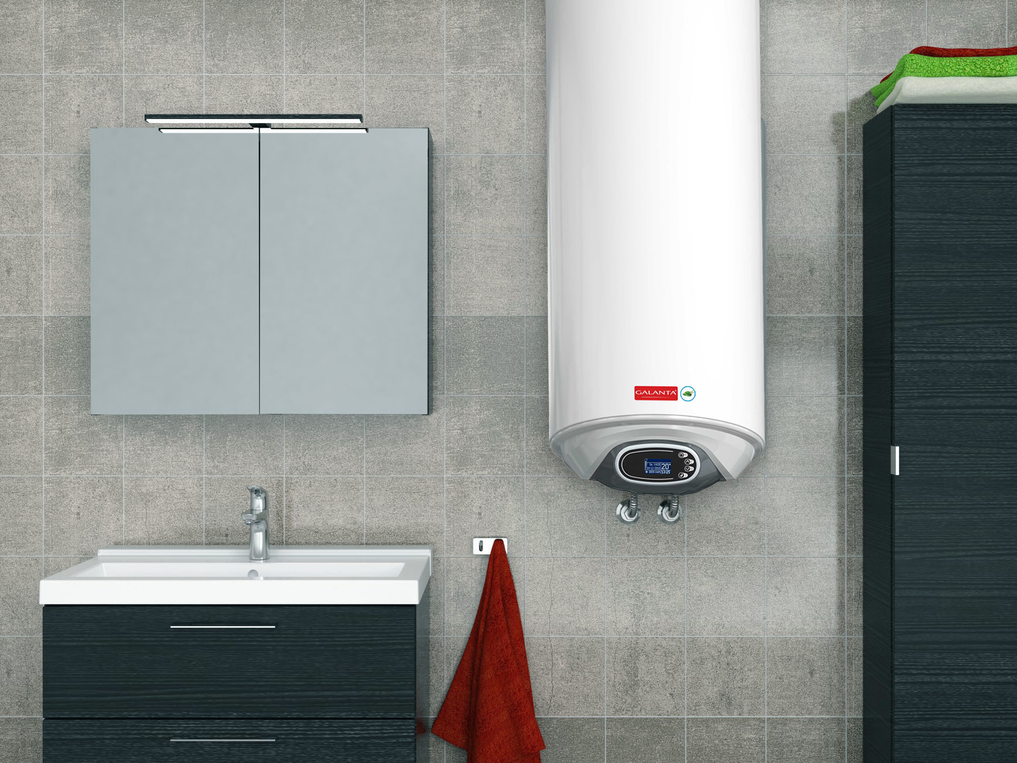 Galanta Verticale elektrische boiler 80L Groene Hoed Duurzaam