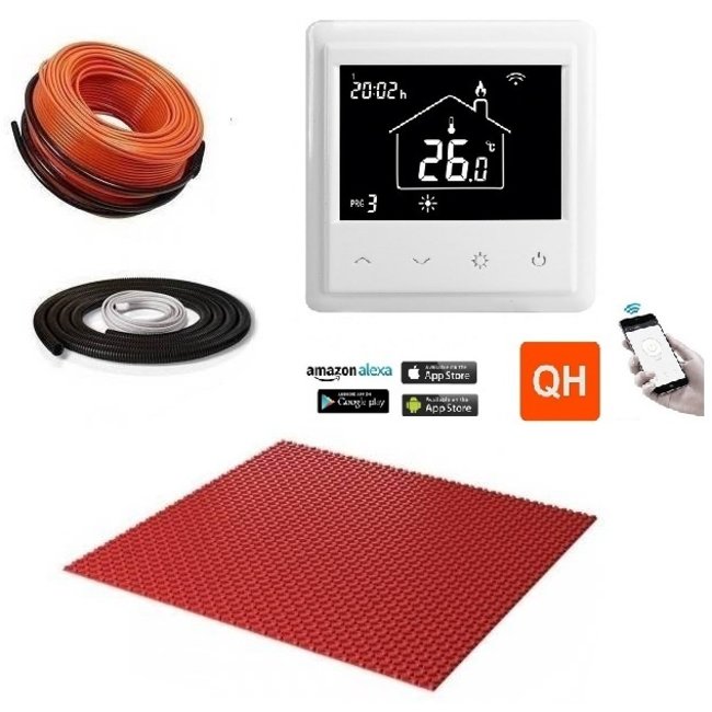 Quality heating QH vloersysteem (mat+kabel+thermostaat)