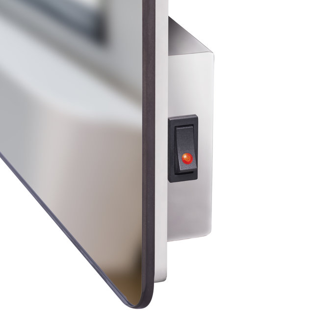 Green Hat Spa Climate Spiegel infraroodpaneel met handdoekbeugel, 400 Watt, 60x60 cm