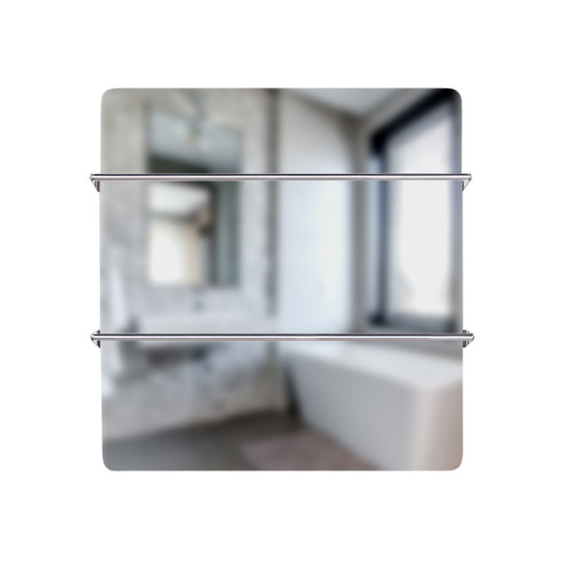 Green Hat Spa Climate Spiegel infraroodpaneel met handdoekbeugel, 400 Watt, 60x60 cm