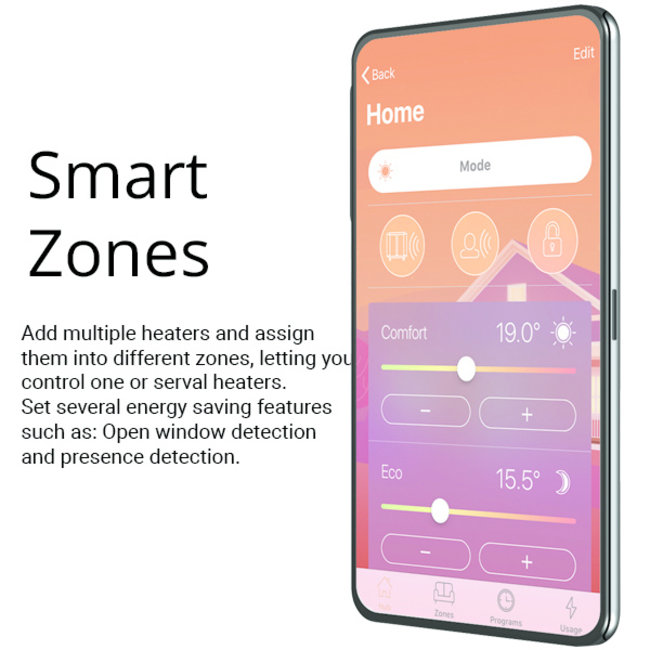 DRL products E-Comfort ICON,  grijs, 750/1000/1500 watt, optie wifi