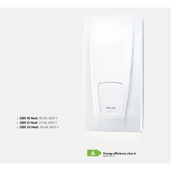Clage Elektrische instant heater DBX Next - 9 tot 12.3 liter p/m