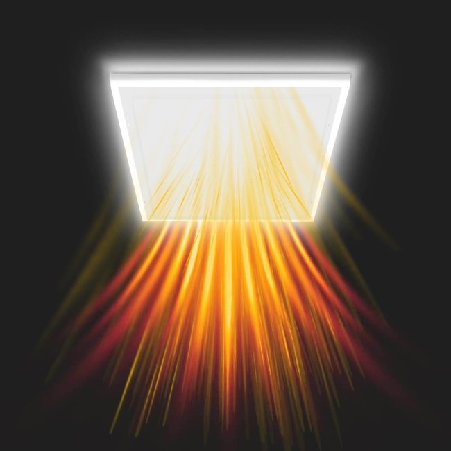 Quality heating QH-HL - Remote control infrarood paneel wit met led verlichting 400W