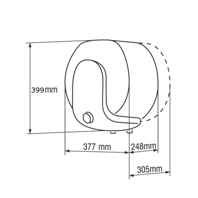 Tesy Keukenboiler, 15 liter, 1,5 kW, voor boven het aanrecht