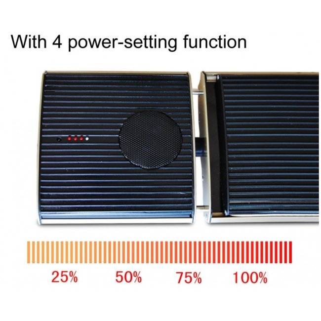 Infrarood black heater, 1000 W met speakers