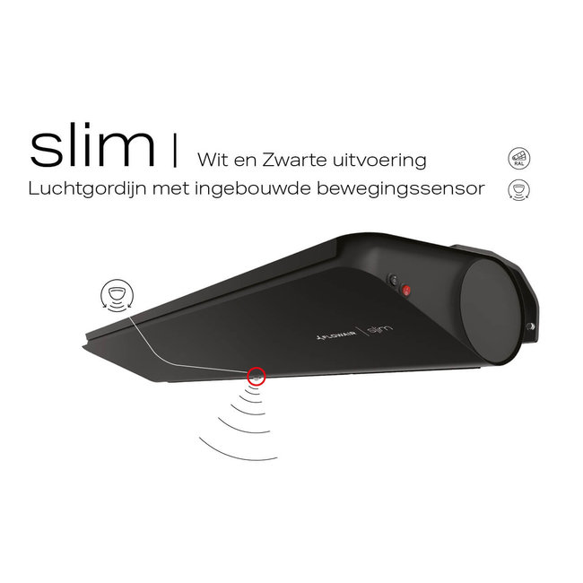 DRL products Flowair SLIM -  waterzijdig luchtgordijn met bewegingssensor.