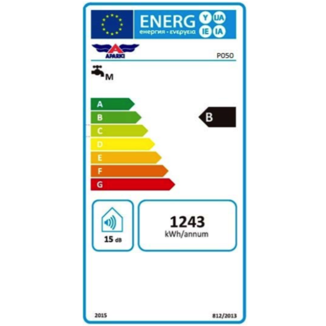 DAT Aparici Verticale elektrische antikalk boiler 50L, FLAT model, 2 kW