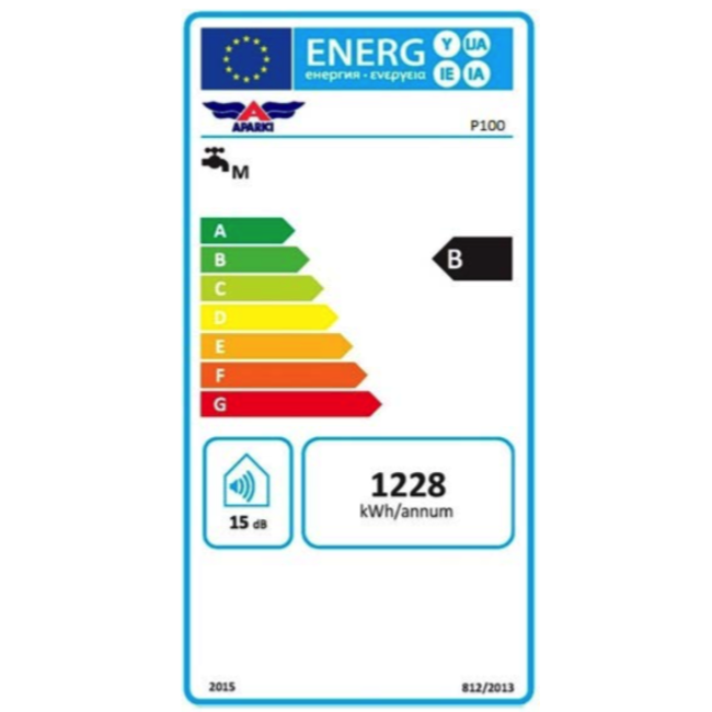 DAT Aparici Verticale elektrische antikalk boiler 100L, FLAT model, 2 kW
