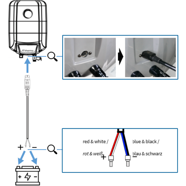 Fothermo Batterij verbindingskabel