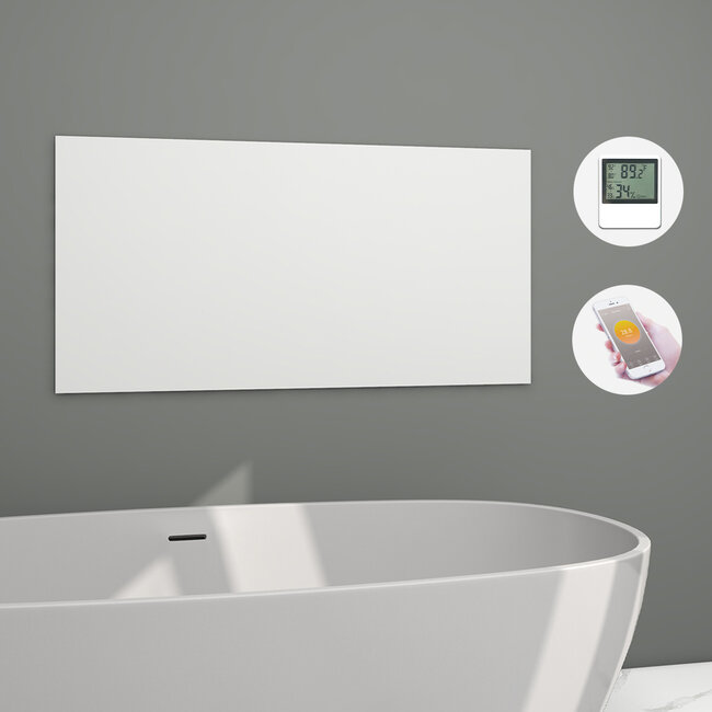 Quality heating QH-GD Design glas infrarood paneel 700Watt met ingebouwde Wifi thermostaat