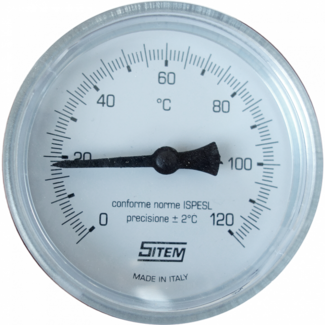 Thermometer voor boilervat  100mm