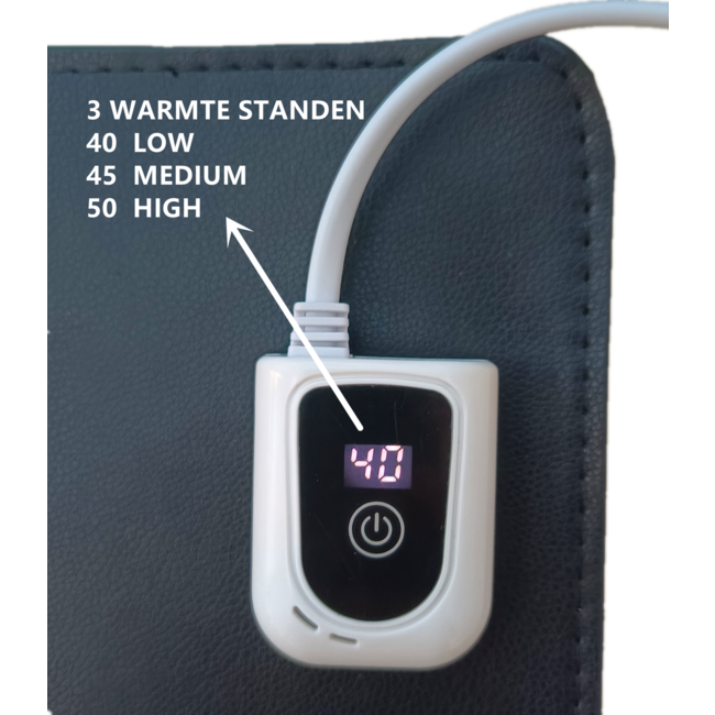 Quality heating Verwarmde bureau-onderlegger met instelbaar vermogen