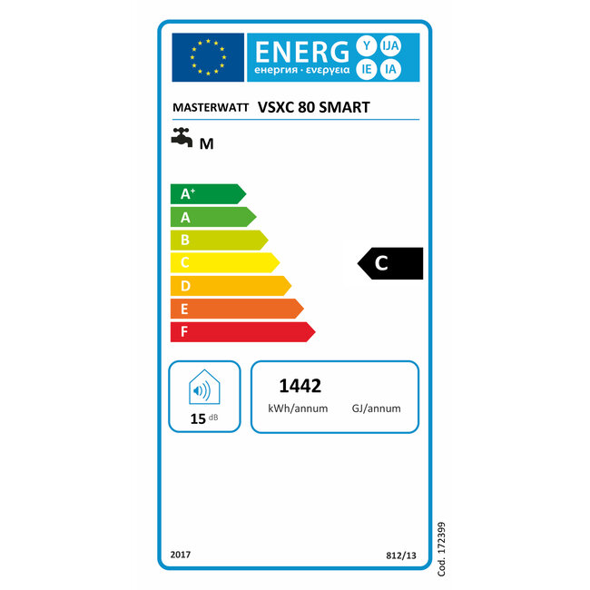 Masterwatt E-Smart plus RVS boiler zonder anode - 80 liter