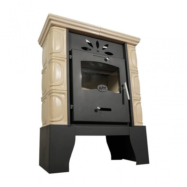 Horvat Thetford Houtkachel HT9-3 Beige, 9 kW met accumulatietegels