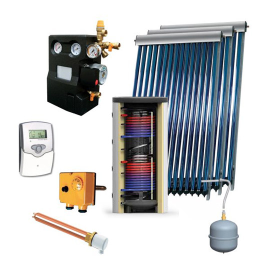 1000L hygiene zonneboilerset(3x30 Heat Pipes) Groene Hoed Duurzaam