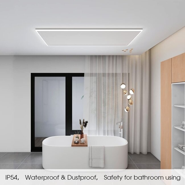 Quality heating QH-HL - Remote control infrarood paneel wit met led verlichting 840W