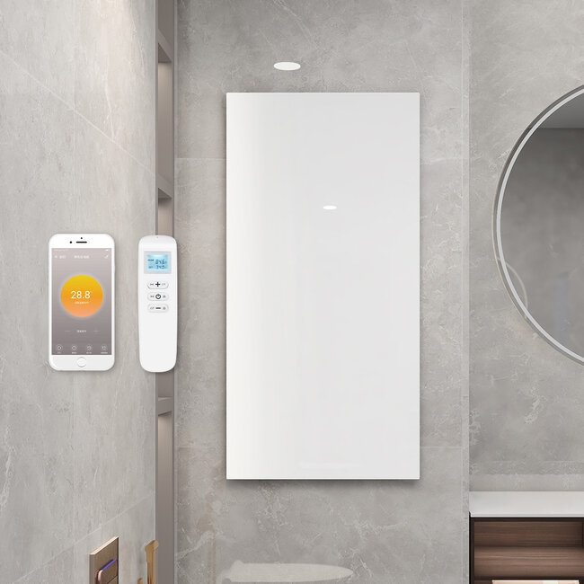 Quality heating QH-GD Design glas infrarood paneel 700Watt met ingebouwde Wifi thermostaat