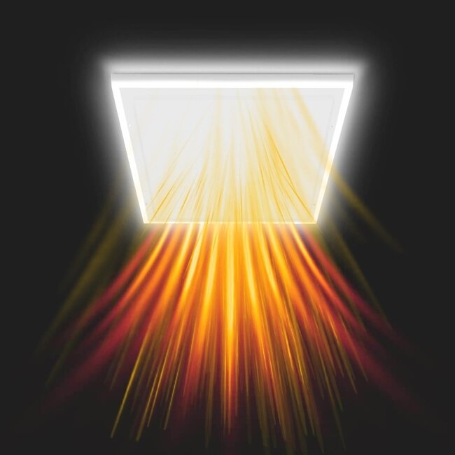 Quality heating QH-HL Wifi - Remote control infrarood paneel wit met led verlichting 700W