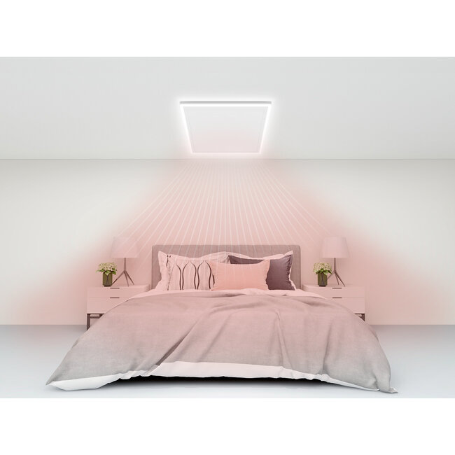 Quality heating QH-HL  Wifi - Remote control infrarood paneel wit met led verlichting 840W