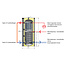 Eldom 300 liter combi hygiene buffertank met 1 RVS en 1 reguliere warmtewisselaar
